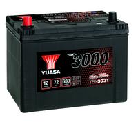 12V 72Ah 630A Yuasa YBX3031 SMF JIS D26 Autobatterie