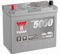 12V 50Ah 450A (EN) YBX 5000 Yuasa YBX5057 Silver High Performance Batterie