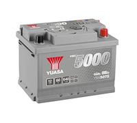 YUASA YBX5075 YBX5000 Starterbatterie 60Ah 12V 640A DIN/ISO LB2 Kompatibel mit VW Golf V Schrägheck 1K1 Transporter IV Bus 70B, 70C, 7DB, 7DK, 70J, 70K, 7DC, 7DJ, OPEL Corsa D Schrägheck S07, BMW