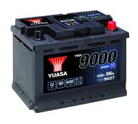 YUASA YBX9000 - AGM 12V 60Ah 640A Starterbatterie für HYUNDAI RENAULT VW KIA CITROËN/PEUGEOT AUDI VAUXHALL MERCEDES-BENZ VAG BMW OPEL NISSAN YBX9027