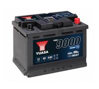 YUASA Autobatterie, Starterbatterie 12V 60Ah 640A 3.38L für HYUNDAI Ix20 I30 FIAT Punto Evo PEUGEOT Bipper KIA Picanto Pro Cee'd OPEL Ampera Ix35 RIO
