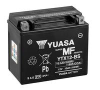 Yuasa YTX12-BS AGM Batterie 12V 10AH - Einbaufertig Motorrad Roller (FTX12-BS)