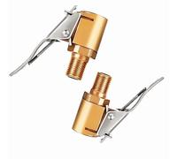 YUEMING 2 Stück 8mm Autoventil Hebelstecker Air Chuck, Messing Reifen Ventil Luftpumpe Clip, Auto Ventilstecker Luftpumpe Gewinde Düse Adapter Umwandlungskopf Clip für Reifenventile mit Ventilgewinde