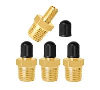 Yuentoen NPT Messing Luchtcompressor 4 Stück 1/4 Zoll Messing Reifen Luftkompressor Luftventil Prüfventil Autoventil Tank Füllventile Reifenventil 1/4" Adapter Felgenventile für Auto PKW LKW
