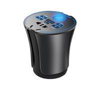 Yulokdwi Auto Ladeadapter | Inverter Schnelllade-Adapter für Auto | 12V/24V Zu 220V Steckdose Mit Typ-C Steckdose Für Tablets Handys Reisen Camping