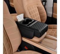 yuluxlh Auto Armlehne Box Erhöhung Pad für BMW 4 Series F32 F33 F36 G22 G23 G26 i4 GT M4 420d 430i, Armlehne Sitz Box Schutz mit Seite Taschen,F-Black