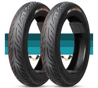 YUMEIGE 2.75-10 Reifen, 2 Stück, Geräuscharm, Schlauchlos-Reifen, Anti-Rutsch-Profil, 37J, Reifenroller, Vorder- und Hinterräder, 2.75 10, Tubeless-Typ (TL), for Zweirad-Motorräder