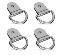 YWKJDDM Zurrösen V-Ring, 4 Stück Aufbauring Schwerlast Edelstahl 85x62 mm Zurröse Montagering Last Ca. 1000kg, Zurrösen für Anhänger LKW PKW Boots Kajak Ladungssicherung(Silber)