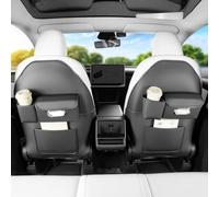 Ywooon Rücksitze Trittschutz Trittmatten für Tesla Model Y Juniper, Kinder seat Kick Protector Sitzschoner Kindersitz Rückenlehne Sitzbezug,Schwarz