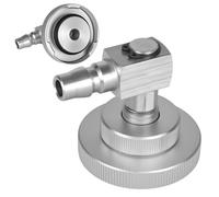 YYTECH Bremsenentlüftungsgerät Adapter, 53mm Aluminium Bremsenentlüfter Adapter mit Euro - Spitze, für Bremsflüssigkeit Entleeren/Auffüllen,korrosionsbeständig und einfach zu lagern