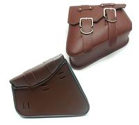 YYTEMD Für Harley Sportster XL883 XL1200 XL 883 1200 Motorrad Satteltaschen Satteltasche Pu-Leder Packtaschen Box Seite Werkzeugtasche Organizer Reisetasche Ausrüstungstasche(Brown)