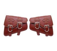 YYTEMD wasserdichte Motorradtasche Motorrad-Satteltaschen Pu-Leder Motorrad-Seiten-Werkzeugtasche Outdoor-Gepäck Für Sportster XL 883 1200 Ausrüstungstasche(Brown)