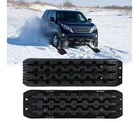Yznahre 2x Sandbleche Anfahrhilfe Offroad Tracks Traction Reifenleiter, Schwarz Wohnmobil Recovery Board Offroad Traktionshilfe Gripmatte Traktionsmatte, Tragekraft 10T