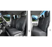 Z4L Sitzbezüge passend für Sprinter 906 2006-2018 - 7 Sitzer - Kunstleder Schwarz, VIP - Passgenau