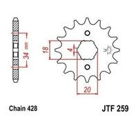 Zahnrad Daelim Roadwin 125 16 D.04-09 Motorrad Motor Ersatzteile Moped Zubehör