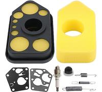 ZAMDOE 698369 Luftfilter 698472 Filterabdeckung für Briggs Stratton 3,5-4,5 PS Classic Sprint Quattro Motor 698369 30-919 493492 497628 mit Zündkerzendichtung, Vergaser, Membran, Reglerfeder