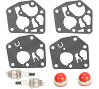 ZAMDOE 795083 Vergaser-Membrandichtungssatz für Briggs & Stratton Rasenmäher 3,5-4,5 PS Classic Sprint Quattro Motor 495770 durch Primer Blub Zündkerze ersetzen