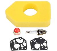 ZAMDOE Rasenmäher Ersatzteile, Luftfilter 698369 4216 mit 495770 Vergaser Membran Dichtung, 795083 Primerpumpe, 694394 Zündkerze für Briggs & Stratton 3,5-4,5 HP Classic Sprint Quattro-Motor