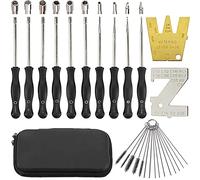 ZAMDOE Vergaser-Einstellwerkzeug-Set mit Aufbewahrungstasche für 2-Takt-Motoren, Vergaser-Tuning-Einstellwerkzeug für Trimmer-Weedeater-Kettensäge (10 teiliges)