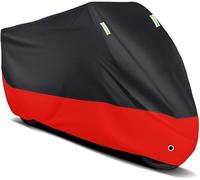 ZanLIn Motorrad Abdeckung für Yamaha XSR700 XSR900 XSR 700 900 2015 2016 2017 2018 2019, Wasserdicht UV-Beständige Motorradabdeckung Motorrad Garage Plane Motorradplane,Black Red/A