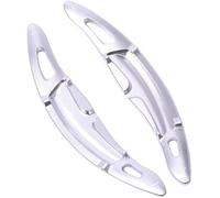 ZAPYVET Auto-Lenkrad-Schaltpaddel, Passend für Porsche, für Macan 2014-2019 911 718 991 Cayman 918 Gear Extend Shifters Aufkleber Auto-Lenkradschaltpaddel(Silver)