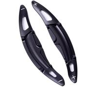 ZAPYVET Auto-Lenkrad-Schaltpaddel, Passend für Porsche, für Macan 2014-2019 911 718 991 Cayman 918 Gear Extend Shifters Aufkleber Auto-Lenkradschaltpaddel(Black)