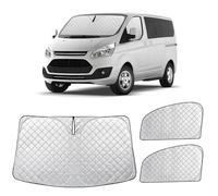 ZATOOTO Frontscheibe Sonnenschutz für Ford Transit Custom, Windschutzscheibe Sonnenschutz Innen Faltbar, Thermomatten Magnetisch, Verdickte, blockiert 99% UV-Strahlen, 3er Set