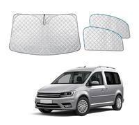ZATOOTO Frontscheibe Sonnenschutz für VW Caddy, Windschutzscheibe Sonnenschutz Innen Faltbar, Thermomatten Magnetisch, Verdickte, blockiert 99% UV-Strahlen, 3er Set