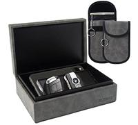 ZCOINS Keyless Go Schutz Set - Große Faraday Box & 2 Faraday Bag für Autoschlüssel, Signalblocker mit Doppelschicht-Abschirmung, RFID-Blocker - Universal für Keyless Entry, Grau