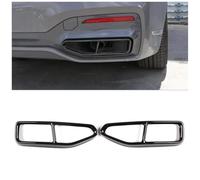 ZDDYUU Auspuff Endrohr Abdeckleisten für BMW 7 Series G11 G12 2019-2020, Auto Endschalldämpfer Endrohrabdeckungsblende Auspuffrohr Auspuffblenden,Glossy Black