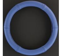 ZentimeX Lenkradbezug Lenkradhülle Lenkradschutz 35-36cm Leder blau