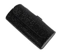 Zerodeko Auto Sonnenbrillen Etui mit Strasssteinen aus Pu Leder Praktische Brillenhalterung fürs Auto mit Extra Stauraum Kreatives Design für Sonnenblende im Fahrzeug