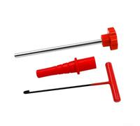 Zeroupshop 4-teiliges Reifenventil-Werkzeug-Set, Stahl, Schnellentfernungs-Montage-Set mit Schubstangen-Haken und Handschuhen, ergonomische Handwerkzeuge für Auto, LKW, SUV, Wartung, keine
