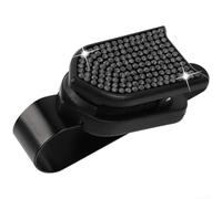 Zeroupshop Auto-Sonnenblenden-Brillenhalter, mit Strass, sicherer Brillen-Clip-Organizer, für Sonnenbrillen und Karten, Auto-Innenzubehör, für einfache Installation, Weiß (schwarz)
