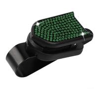 Zeroupshop Auto-Sonnenblenden-Brillenhalter, mit Strass, sicherer Brillen-Clip-Organizer, für Sonnenbrillen und Karten, Auto-Innenzubehör, für einfache Installation, Weiß (Grün)
