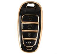 Zeroupshop Autoschlüssel-Schutzhülle, kompatibel mit Hyundai, Sonata, Tucson Santa Fe, schwarzer Funkschlüsselschutz, für schlankes, leichtes, weiches und kratzfestes Gehäuse