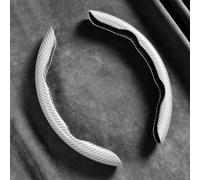 ZFSMHLH Universal Auto Lenkradbezug für Opel Mokka B/GS Line+/ Ultimate 2021 2022 2023 2024, Segmentierter Lenkradschutz, Kohlefaser Lenkrad rutschfest und Langlebig Auto Zubehör,White