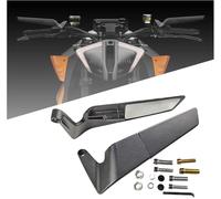 ZFZFC 2 Stück Motorrad Rückspiegel für Honda Forza 350 2021 2022 2023 2024 2025 2026, Einstellbare Drehbarer Wind Flügel Seite Klarer Blick Rückspiegels Zubehör