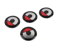 ZGCYK 4 Stück Radnabenkappen Aufkleber für Smart 450 451 453 56MM Felgendeckel Radkappen Reifen Felgen Radnabenabdeckung Zubehör,Redstyle