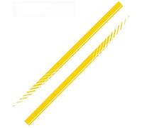 zhangbaoshun 2 Stück Alu Seitenschweller Trittbretter für Toyota CHR 2018-2023,Rocker Panel Reparaturblech Edelstahl Seitenschweller Schutz,Flügel Diffusor Seitenfender Zubehör,L-Yellow 2