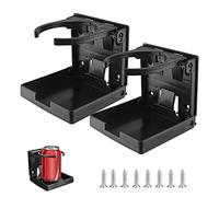 ZHIQIN 2 Stück Auto Getränkehalter klappbar Auto Flaschenhalter Universeller Kaffeebecherhalter Folding Drink Holders Becherhalter für Boot KFZ aus Kunststoff,Schwarz