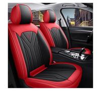 ZHISHIGUO Autositzbezüge Set für Renault Clio V Life/Zen/Intens/R.S. Line 2019-2023, Leder Autositzbezug Komplettset, Aus Premium Leder + Einzigartigem Design 5-Sitzer Sitzbezüge(Red-Black)