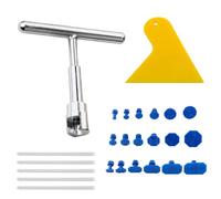 ZhongShuang Dellen Reparaturset Auto Ausbeulwerkzeug Karosserie T Bar Puller Mit 18 Stück Saugnapf Lackfreies Dellen Reparatur Werkzeug Für DIY Beulen Entfernung Auto Dent Puller Kit