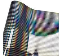 Ziennhu Kohlefaser Autofolie - Carbon Folie Für Mittelkonsole | Glänzend Schwarz Rot Silber Karosseriefolie | Rückspiegel Innenausstattung Schutz Design Styling Fahrzeugdekoration