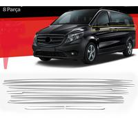 Zierleisten Fensterleiste Edelstahl Chrom für Mercedes Vito V250 447 Kurz L1