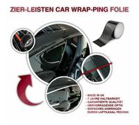 Zierleisten Folie Chrom-leisten Schwarz Matt Car-wrapping 10m x 7-8cm Luftkanal
