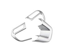 Zierleisten Für Jeep Für Renegade Für Compass ABS Auto Innen Aufkleber Lenkrad Trim Abdeckung Dekoration(Silber)