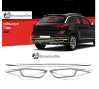 Zierleisten Rahmen Stoßstange hinten Stahl Chrom für VW T-Roc ab 2021-24