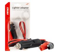 Zigarettenanzünder-Adapter AMIO 03802 auf Krokodilklemmen 12/24V 60cm