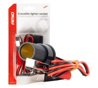 Zigarettenanzünder-Adapter AMIO 03804 auf Krokodilklemmen 12/24V 1m